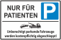 Preview: Parkplatzschild nur für Patienten